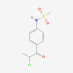 molecular formula C10H12ClNO3S B2469671 N-[4-(2-chloropropanoyl)phenyl]methanesulfonamide CAS No. 796106-56-4