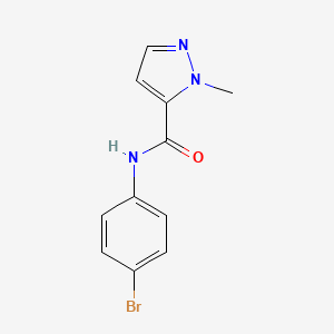 molecular formula C11H10BrN3O B2469673 N-(4-bromophenyl)-1-methyl-1H-pyrazole-5-carboxamide CAS No. 957484-11-6