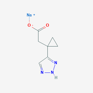 molecular formula C7H8N3NaO2 B2469688 Sodium;2-[1-(2H-triazol-4-yl)cyclopropyl]acetate CAS No. 1706440-03-0
