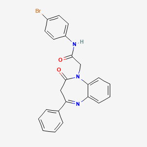 molecular formula C23H18BrN3O2 B2469712 N-(4-bromophenyl)-2-(2-oxo-4-phenyl-2,3-dihydro-1H-1,5-benzodiazepin-1-yl)acetamide CAS No. 959515-24-3