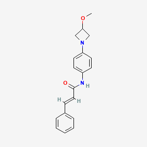 B2469715 N-(4-(3-methoxyazetidin-1-yl)phenyl)cinnamamide CAS No. 2034997-72-1