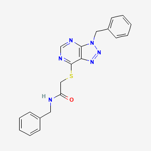 molecular formula C20H18N6OS B2469719 N-benzyl-2-({3-benzyl-3H-[1,2,3]triazolo[4,5-d]pyrimidin-7-yl}sulfanyl)acetamide CAS No. 863452-94-2