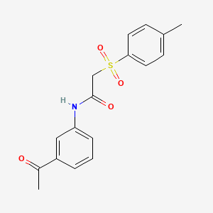 molecular formula C17H17NO4S B2469751 N-(3-ACETYLPHENYL)-2-(4-METHYLBENZENESULFONYL)ACETAMIDE CAS No. 823835-82-1