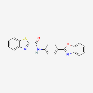 N-[4-(1,3-benzoxazol-2-yl)phenyl]-1,3-benzothiazole-2-carboxamide
