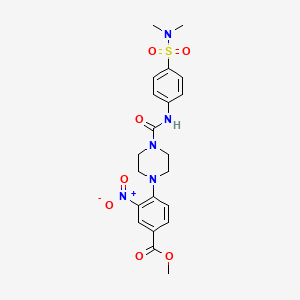 Methyl 4-[4-({4-[(dimethylamino)sulfonyl]anilino}carbonyl)piperazino]-3-nitrobenzenecarboxylate