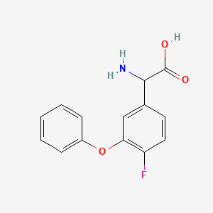 2-Amino-2-(4-fluoro-3-phenoxyphenyl)acetic acid