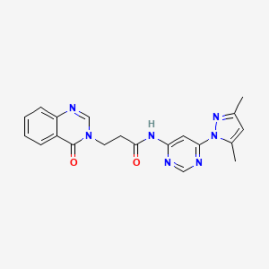 N-(6-(3,5-dimethyl-1H-pyrazol-1-yl)pyrimidin-4-yl)-3-(4-oxoquinazolin-3(4H)-yl)propanamide