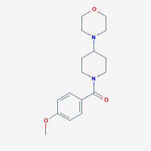 molecular formula C17H24N2O3 B246977 (4-Methoxyphenyl)[4-(morpholin-4-yl)piperidin-1-yl]methanone 