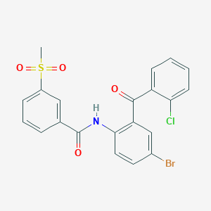 N-(4-bromo-2-(2-chlorobenzoyl)phenyl)-3-(methylsulfonyl)benzamide