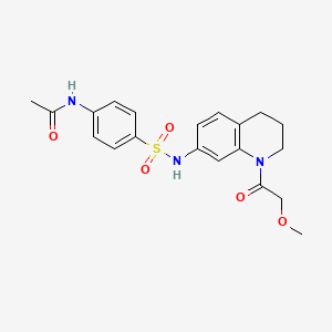 N-(4-(N-(1-(2-methoxyacetyl)-1,2,3,4-tetrahydroquinolin-7-yl)sulfamoyl)phenyl)acetamide