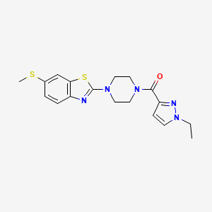 (1-ethyl-1H-pyrazol-3-yl)(4-(6-(methylthio)benzo[d]thiazol-2-yl)piperazin-1-yl)methanone