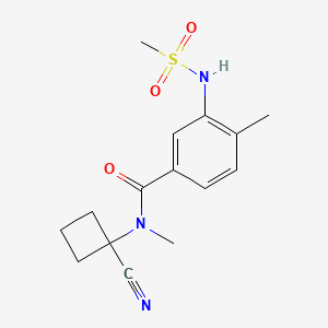 molecular formula C15H19N3O3S B2469810 N-(1-cyanocyclobutyl)-3-methanesulfonamido-N,4-dimethylbenzamide CAS No. 1281035-06-0
