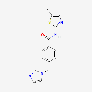 4-[(1H-imidazol-1-yl)methyl]-N-(5-methyl-1,3-thiazol-2-yl)benzamide