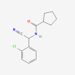N-[(2-chlorophenyl)(cyano)methyl]cyclopentanecarboxamide