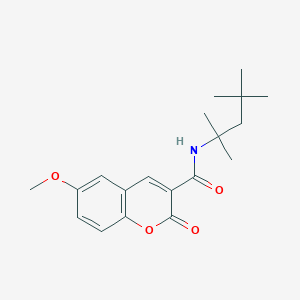 molecular formula C19H25NO4 B2469839 6-methoxy-2-oxo-N-(2,4,4-trimethylpentan-2-yl)-2H-chromene-3-carboxamide CAS No. 868153-42-8