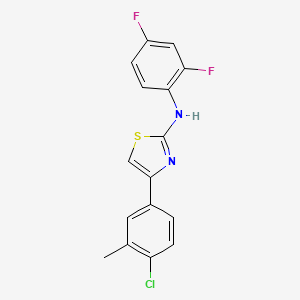 (2,4-Difluorophenyl)(4-(4-chloro-3-methylphenyl)(2,5-thiazolyl))amine