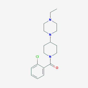molecular formula C18H26ClN3O B246986 1-[1-(2-Chlorobenzoyl)-4-piperidinyl]-4-ethylpiperazine 