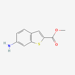 molecular formula C10H9NO2S B2469862 Methyl 6-aminobenzo[b]thiophene-2-carboxylate CAS No. 57907-49-0