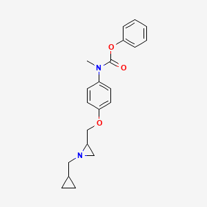 Phenyl N-[4-[[1-(cyclopropylmethyl)aziridin-2-yl]methoxy]phenyl]-N-methylcarbamate