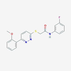 N-(3-fluorophenyl)-2-[6-(2-methoxyphenyl)pyridazin-3-yl]sulfanylacetamide