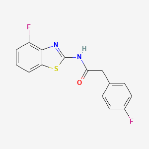 molecular formula C15H10F2N2OS B2469911 N-(4-fluorobenzo[d]thiazol-2-yl)-2-(4-fluorophenyl)acetamide CAS No. 941941-46-4
