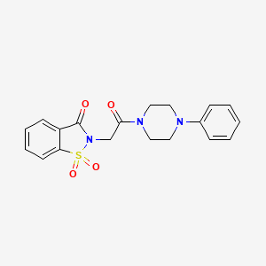 2-(2-oxo-2-(4-phenylpiperazin-1-yl)ethyl)benzo[d]isothiazol-3(2H)-one 1,1-dioxide