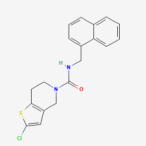 2-chloro-N-(naphthalen-1-ylmethyl)-6,7-dihydrothieno[3,2-c]pyridine-5(4H)-carboxamide
