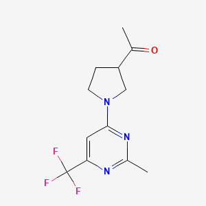 1-(1-(2-Methyl-6-(trifluoromethyl)pyrimidin-4-yl)pyrrolidin-3-yl)ethanone