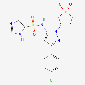 N-(3-(4-chlorophenyl)-1-(1,1-dioxidotetrahydrothiophen-3-yl)-1H-pyrazol-5-yl)-1H-imidazole-4-sulfonamide