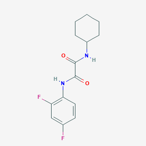 molecular formula C14H16F2N2O2 B2469983 N-cyclohexyl-N'-(2,4-difluorophenyl)oxamide CAS No. 898356-54-2
