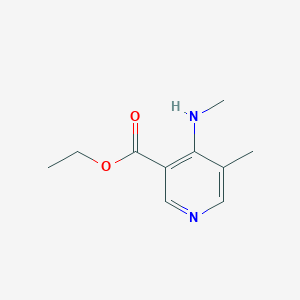 molecular formula C10H14N2O2 B024700 Ethyl 5-methyl-4-(methylamino)nicotinate CAS No. 110960-69-5