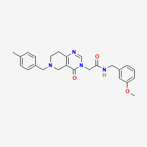molecular formula C25H28N4O3 B2470003 N-(3-methoxybenzyl)-2-(6-(4-methylbenzyl)-4-oxo-5,6,7,8-tetrahydropyrido[4,3-d]pyrimidin-3(4H)-yl)acetamide CAS No. 1251687-75-8