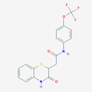 B2470006 2-(3-oxo-3,4-dihydro-2H-1,4-benzothiazin-2-yl)-N-[4-(trifluoromethoxy)phenyl]acetamide CAS No. 881483-01-8