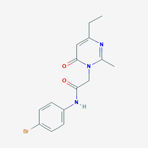molecular formula C15H16BrN3O2 B2470009 N-(4-bromophenyl)-2-(4-ethyl-2-methyl-6-oxopyrimidin-1(6H)-yl)acetamide CAS No. 1251692-77-9