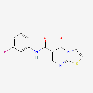 molecular formula C13H8FN3O2S B2470137 N-(3-fluorophenyl)-5-oxo-5H-thiazolo[3,2-a]pyrimidine-6-carboxamide CAS No. 851943-87-8