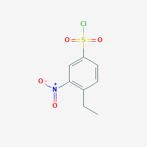 molecular formula C8H8ClNO4S B2470152 4-Ethyl-3-nitrobenzene-1-sulfonyl chloride CAS No. 495416-81-4
