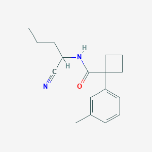 molecular formula C17H22N2O B2470154 N-(1-Cyanobutyl)-1-(3-methylphenyl)cyclobutane-1-carboxamide CAS No. 2418681-42-0