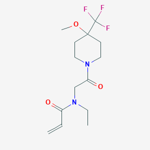 molecular formula C14H21F3N2O3 B2470158 N-Ethyl-N-[2-[4-methoxy-4-(trifluoromethyl)piperidin-1-yl]-2-oxoethyl]prop-2-enamide CAS No. 2361809-54-1