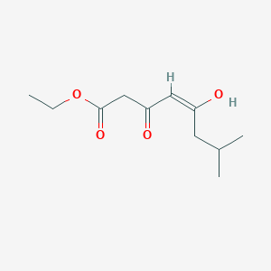 molecular formula C11H18O4 B2470164 ethyl (Z)-3-hydroxy-7-methyl-5-oxo-3-octenoate CAS No. 866156-17-4