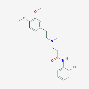 molecular formula C20H25ClN2O3 B247020 N~1~-(2-CHLOROPHENYL)-3-[(3,4-DIMETHOXYPHENETHYL)(METHYL)AMINO]PROPANAMIDE 