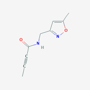 molecular formula C9H10N2O2 B2470227 N-[(5-methyl-1,2-oxazol-3-yl)methyl]but-2-ynamide CAS No. 1864296-66-1