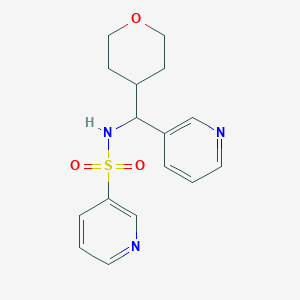 molecular formula C16H19N3O3S B2470281 N-[(oxan-4-yl)(pyridin-3-yl)methyl]pyridine-3-sulfonamide CAS No. 2034407-33-3
