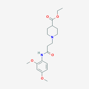molecular formula C19H28N2O5 B247030 Ethyl 1-[3-(2,4-dimethoxyanilino)-3-oxopropyl]-4-piperidinecarboxylate 