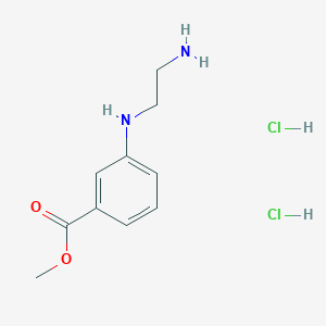 molecular formula C10H16Cl2N2O2 B2470375 methyl3-[(2-aminoethyl)amino]benzoatedihydrochloride CAS No. 2402838-10-0