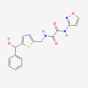 molecular formula C17H15N3O4S B2470379 N-({5-[hydroxy(phenyl)methyl]thiophen-2-yl}methyl)-N'-(1,2-oxazol-3-yl)ethanediamide CAS No. 1798024-52-8