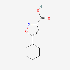 molecular formula C10H13NO3 B2470438 5-Cyclohexylisoxazole-3-carboxylic acid CAS No. 908856-66-6
