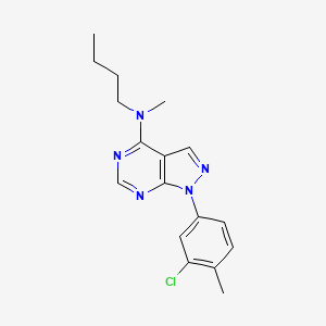 molecular formula C17H20ClN5 B2470452 N-butyl-1-(3-chloro-4-methylphenyl)-N-methyl-1H-pyrazolo[3,4-d]pyrimidin-4-amine CAS No. 890895-29-1