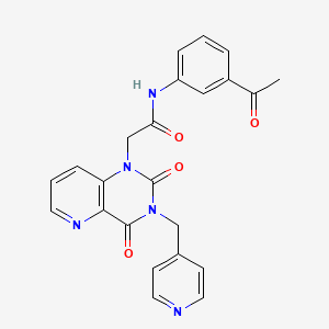 molecular formula C23H19N5O4 B2470454 N-(3-acetylphenyl)-2-(2,4-dioxo-3-(pyridin-4-ylmethyl)-3,4-dihydropyrido[3,2-d]pyrimidin-1(2H)-yl)acetamide CAS No. 941908-59-4