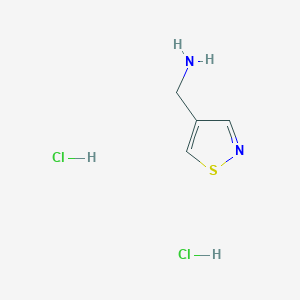 molecular formula C4H8Cl2N2S B2470504 Isothiazol-4-ylmethanamine dihydrochloride CAS No. 2193067-17-1