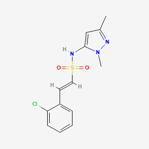 (E)-2-(2-Chlorophenyl)-N-(2,5-dimethylpyrazol-3-YL)ethenesulfonamide